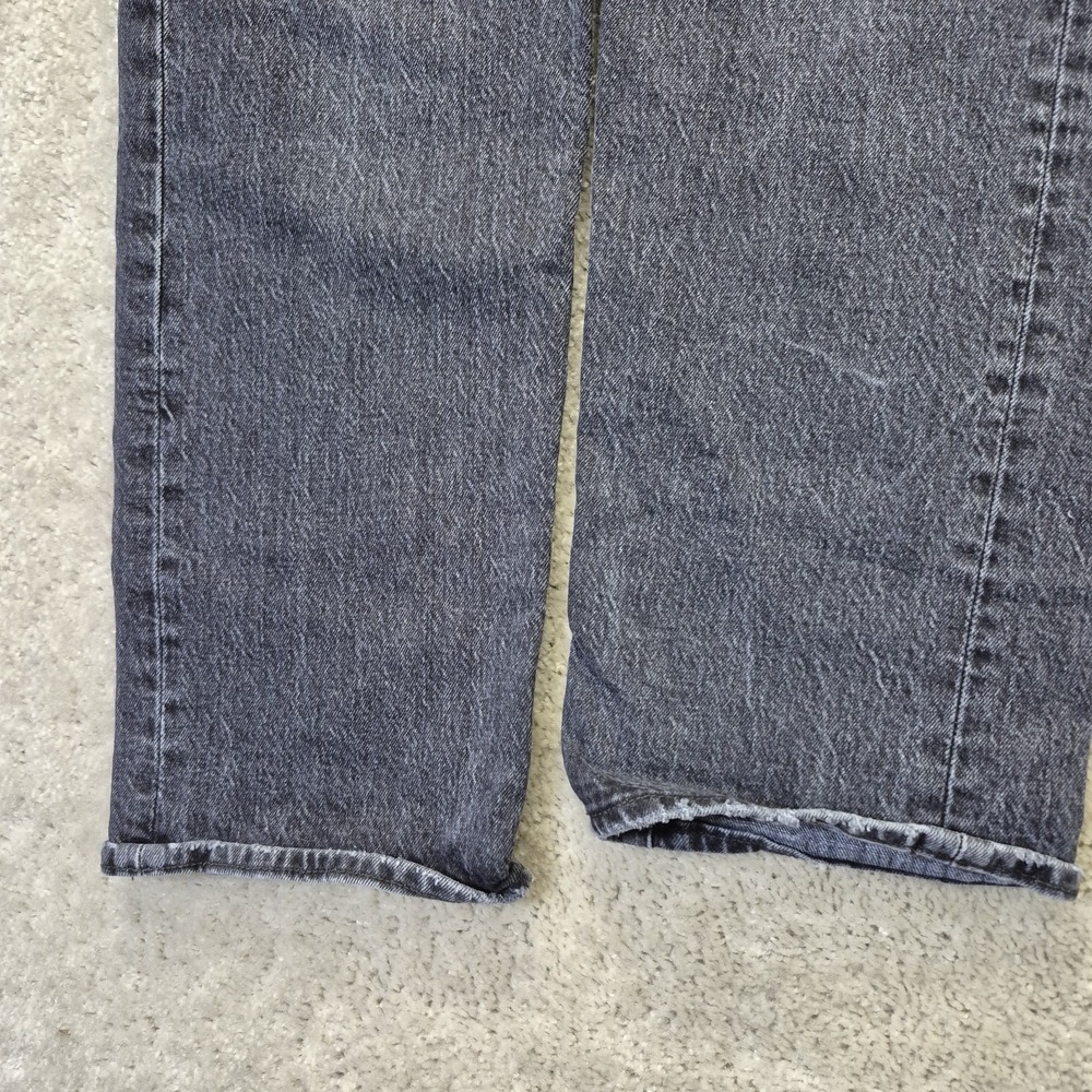 Levis Premium Jeans Ribcage Straight Ankle Womens 27/27 Black Relaxed 90s Mom - Picture 11 of 14